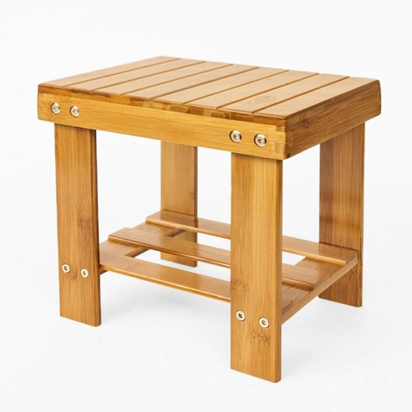 대나무 사각 보조의자 화분받침대 미니선반 스툴 의자