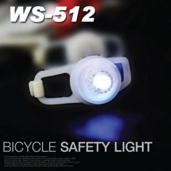 WS-512 경량1구 반지 LED 자전거 실리콘 안전등 스포츠