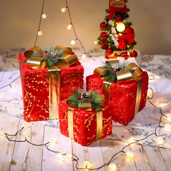 소품 이벤트 성탄절 3종 선물상자 장식용 해피트리