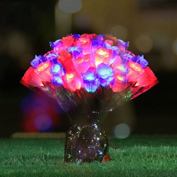 로맨틱 러브 LED장미 LED로즈 프로포즈장미 장미선물 꽃다발 꽃선물 LED무드등 장미 이