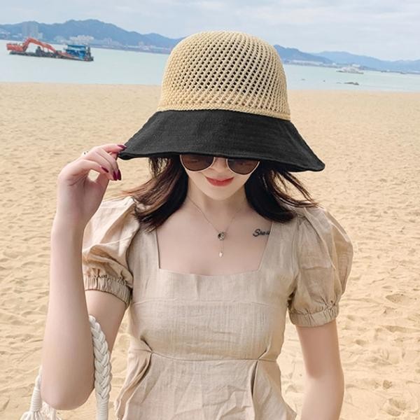 러블리 햇빛 차단 해변 여름 벙거지 모자 버킷햇