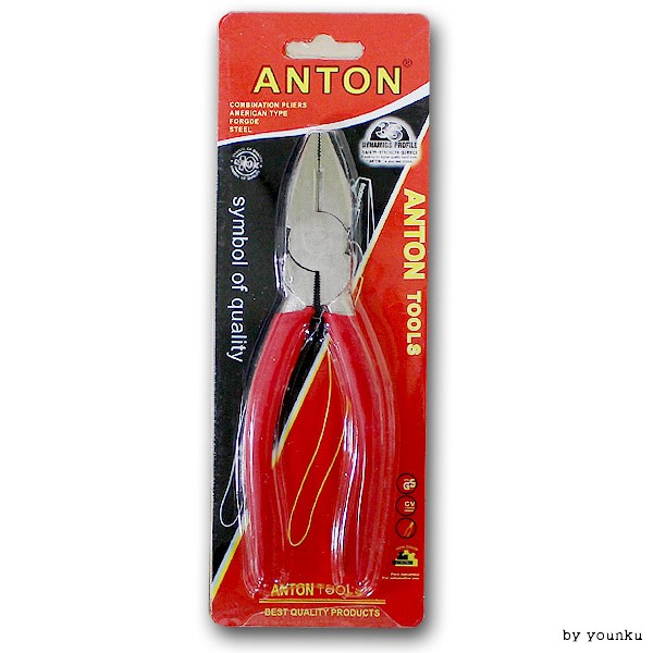 ANTON 최고급 적색 펜치 ATR-5706/롱로우즈/뺀지/니퍼