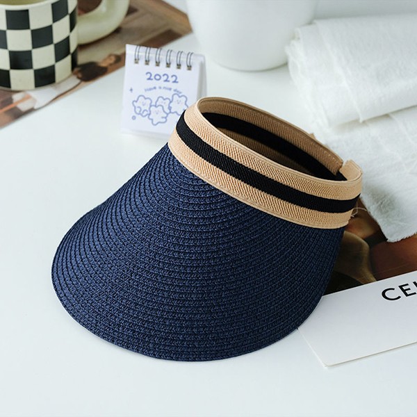 여성 무지 라탄 밀짚모자 여름 캠핑 썬캡 HAT60