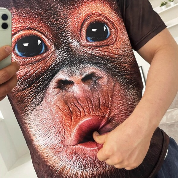 오랑우탄 원숭이 고릴라 티셔츠 티 옷 [인싸템 침팬지 침팬치 얼굴 웃긴 동물 반팔티 관종템