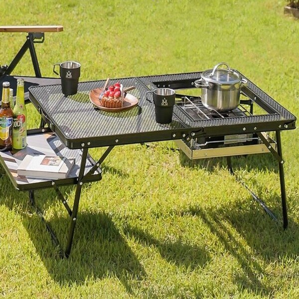 캠핑 테이블 접이식 메쉬 폴딩 바베큐 경량 테이블