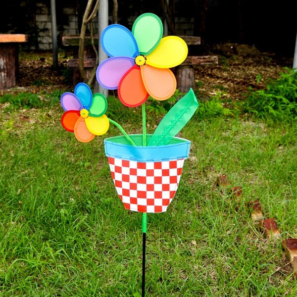 (꽃화분바람개비) 정원 바람개비 매장입구 캠핑 파티용품