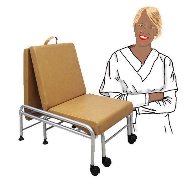 실버 의자 및 침대로 사용 가능한 보호자용 접이식 침대