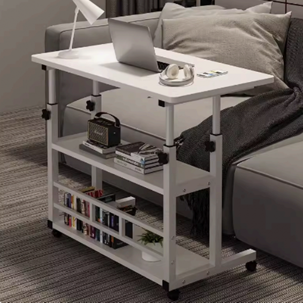 튼튼한 선반형 높이조절 이동식 사이드테이블 책상