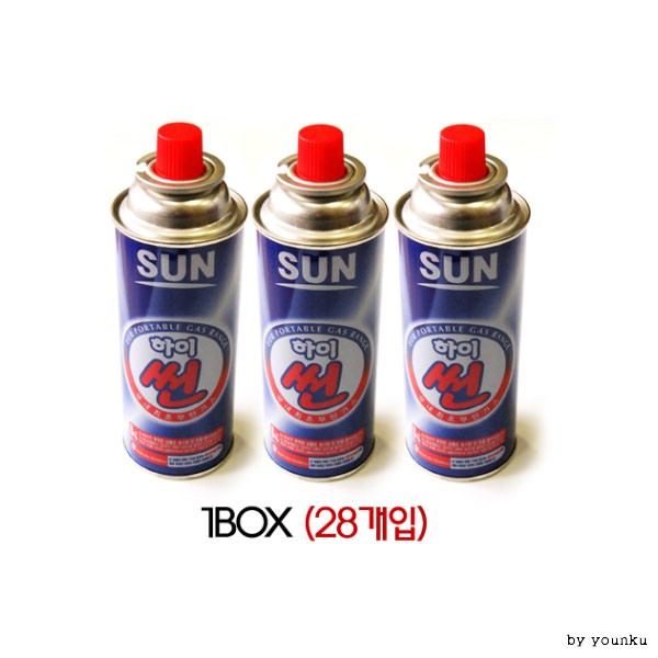 부탄가스220g 1BOX(28개입)/휴대용가스/휴대용버너/캠