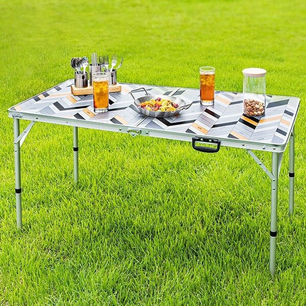 캠핑 테이블 접이식 2폴딩 휴대 바베큐 경량 테이블