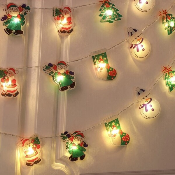 크리스마스 트윙클 산타 트리 눈사람 오너먼트 볼 줄조명 LED 전구 트리 캠핑 카페 인테리