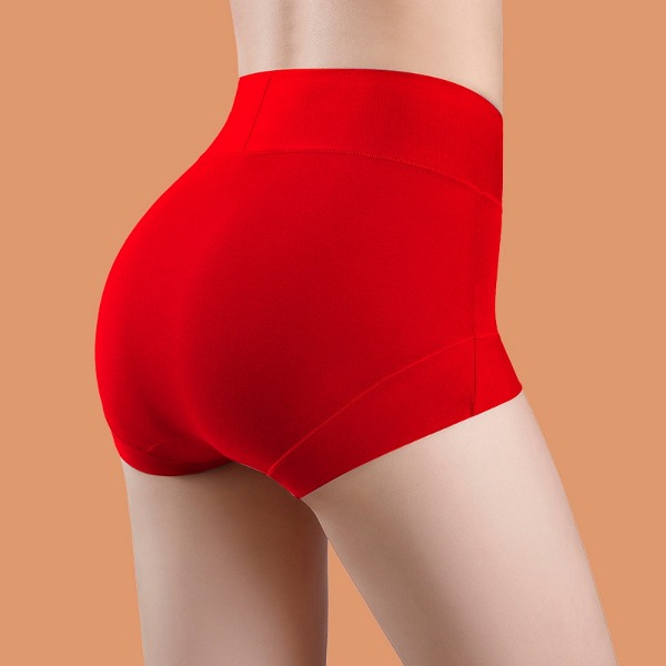 용의 해 붉은 홍윤 높은 허리 배꼽 색칠 엉덩이 큰 크기 긴 스테이플 코튼